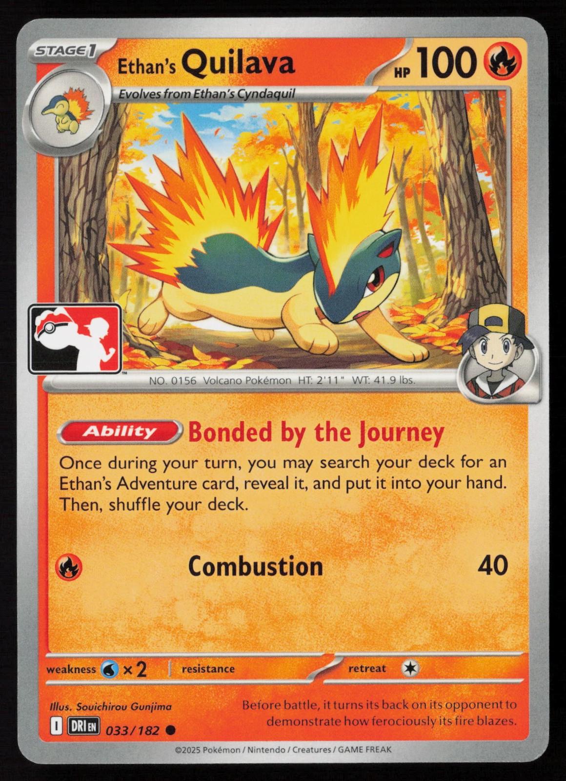 Destined Rivals Ethan's Quilava [Prize-Pack] Pokémon card